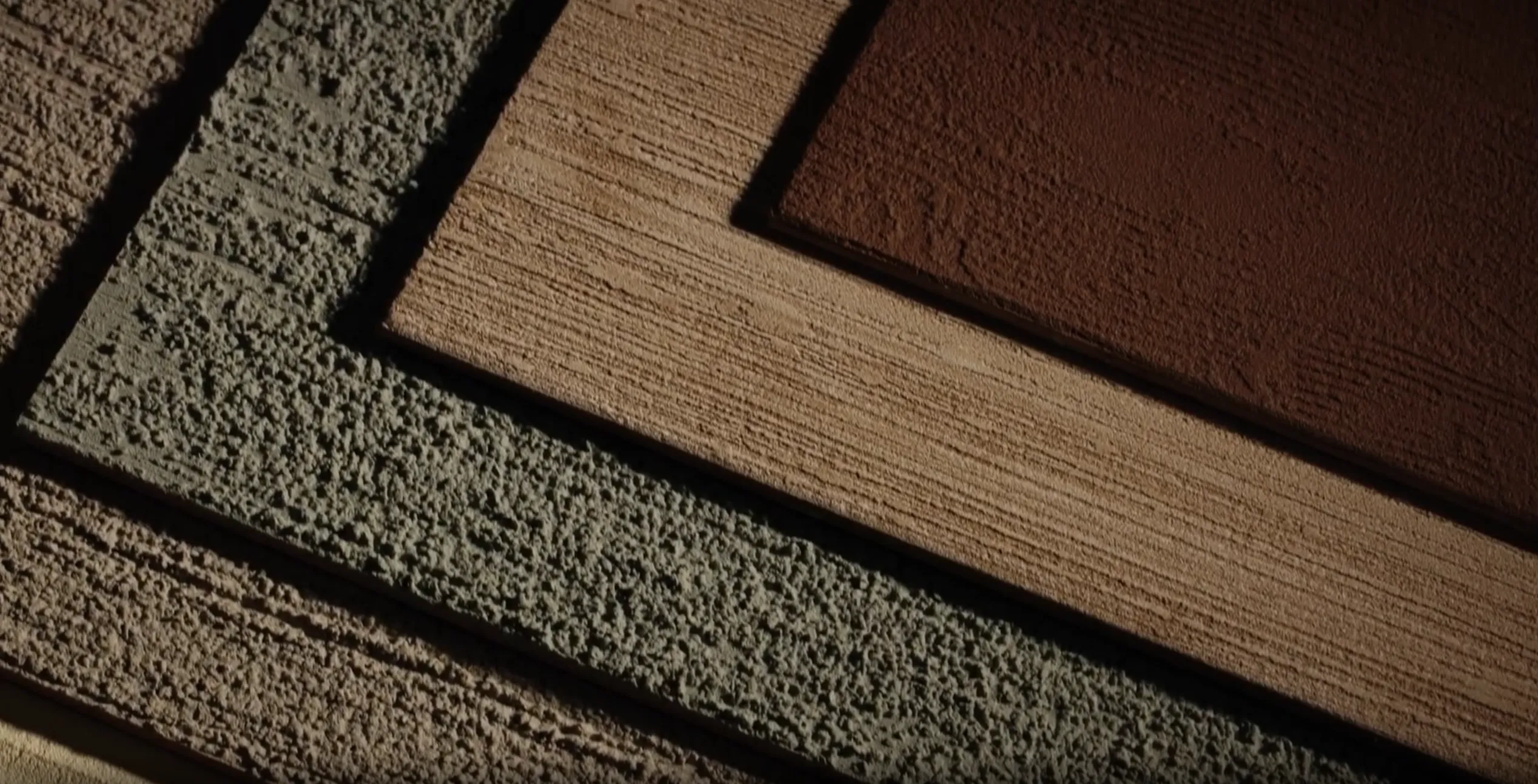 Dettaglio dei rivestimenti materici della linea Valtexture